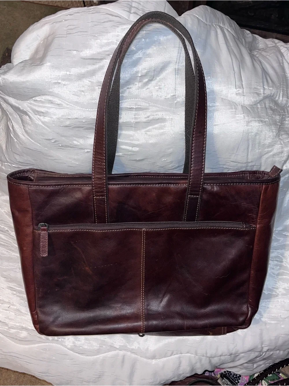 Jack George’s Full Grain Leather Tote Briefcase NWOT
